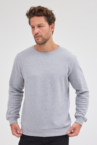 Mmetalic Erkek Gri Standart Fit Normal Kesim Pamuklu Basic Bisiklet Yaka Sweatshirt Mtlce113-gri Gri