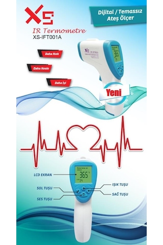 Xs Xs-Ift001A 5Cm-8Cm Mesafe Temassız Ateş Ölçer 32-42.2 Derece