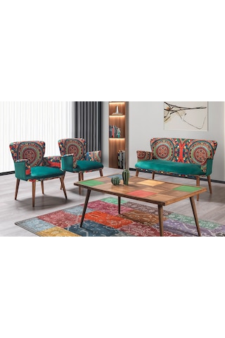 Hermes 2+1+1+Sehpalı Çay Seti (Balkon, Salon, Ofis, Cafe)