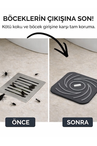Beylini Kötü Koku Böcek Önleyici Gider Tıpası Lavabo Balkon Tuvalet Gider Kapatıcı Kapak Silikon Gri-gri Gri-gri