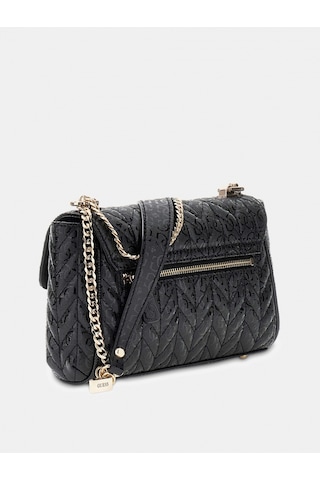 Guess Stacey Dönüştürülebilir Kapaklı Kadın Siyah Çapraz Çanta Hwgg9741210-bla