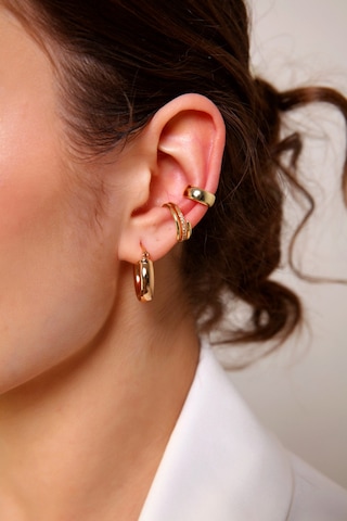 Gold Sarmal Earcuff Set Çok Renkli