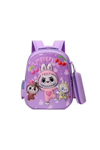 Karikatür Çocuk Hardshell Okul Çantası Birinci, İkinci Ve Üçüncü Sin Hafif İlkokullu Öğrenci Moda Sırt Çanı-mor Mor