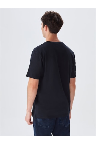 Ltb Slogan Baskılı Basic Lacivert T-shırt Lacivert