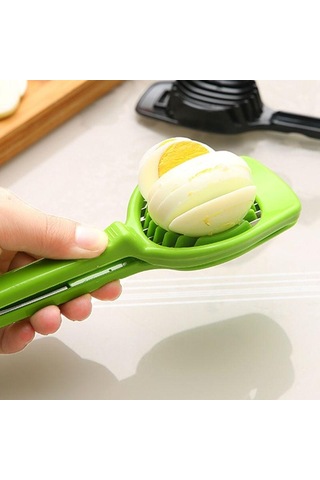 Yeşil 1 Adet Mutfak Aletleri Kesim Yumurta Dilimleme Kesici Kalıp Çiçek Kenarları Alet Yeşil