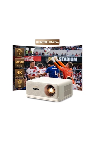 Byıntek Love U14 Full Hd 1080p Smart Projeksiyon Cihazı, 4k 1250 Ansı, Ev Sinema Sistemi Wi-fi