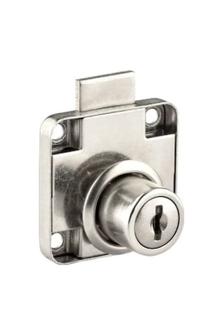 Canex Kare Çekmece Kilidi Nikel Gövde - 22 Mm 10 Adet