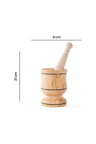 Baran Ahşap Orta Havan 21 X 8 Cm