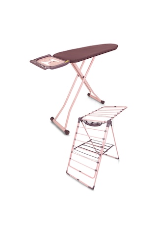 Perilla Silvia Ütü Masası İronika Kalın Borulu Kurutmalık Mürdüm Set Mürdüm