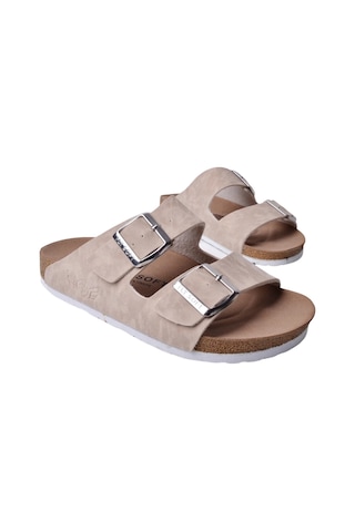 Kindep Fly Soft Çift Toka S902 Uniseks Terlik Bej Bej