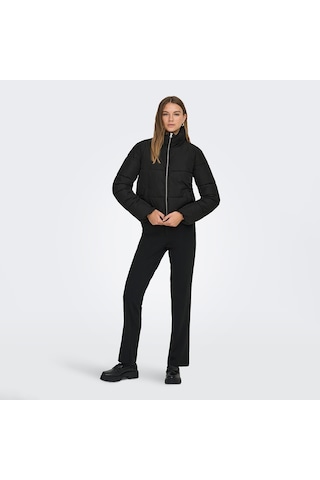 Jacqueline De Yong Newerica Life Short Padded Kadın Siyah Dik Yaka Ceket Siyah