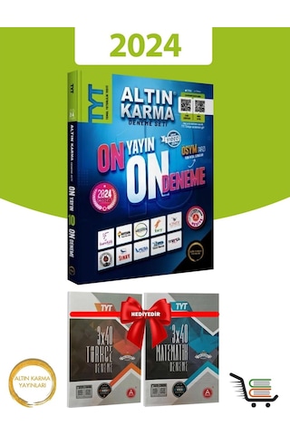 Altın Karma 2024 Tyt 10+1 Karma Deneme Çıkmış Sorulart Denemesi Hediyeli