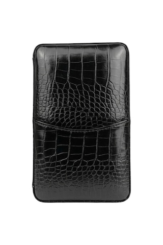 Firebird Siyah Timsah Desenli Deri Puro Taşıma Çantası & Seyahat Humidoru Trm5027
