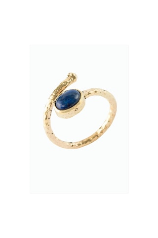 Oval Doğaltaşlı Otantik Yüzük - Lapis N145 Çok Renkli