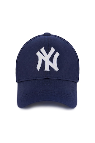 Unisex 2'li Set Lacivert ve Beyaz Renk Ny New York Beyzbol Şapka - Unisex Lacivert - Beyaz