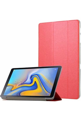 Galaxy Uyumlu Tab A T590 Frm Smart Cover Standlı 1-1 Kılıf-kırmızı Arka Kapak