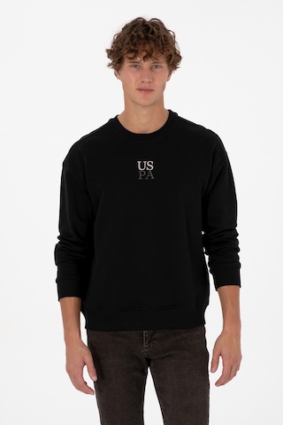 U.S. Polo Assn. Erkek Bisiklet Yaka Comfort Fit Siyah Basic Sweatshirt 50313760-VR046