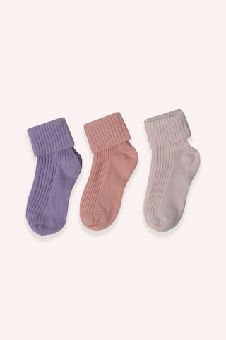 Panço Unisex Kutulu 3'lü Çorap Renkli 2422GB11001