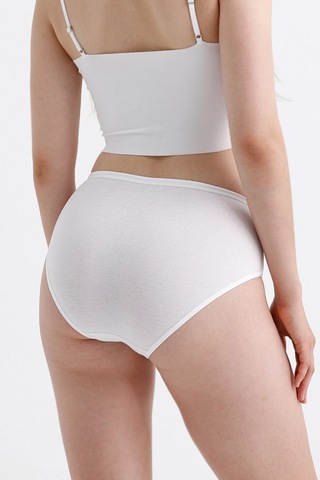 Meine Liebe Unterwäsche Pamuklu 7'li Paket Yüksek Bel Toparlayıcı Etkili Bato Külot Beyaz