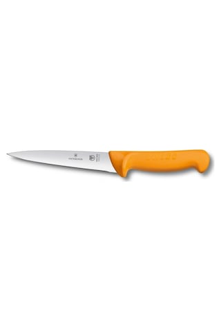 Victorinox 5.8412.18 18cm Swibo Eğik Kenar Doğrama Bıçağı Siyah