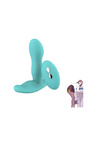 Red Fox Kablosuz Kumandalı Klitoris Ve G-spot Uyarıcı Külot Içi Giyilebilir 2 İn 1 Vibratör - Mavi