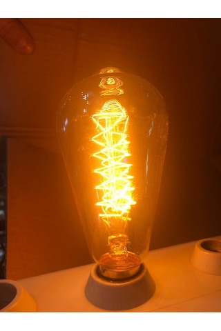 Edison Bulb St 64 E 27 40w Dimmer Uyumlu Spiral Rustik Lamba