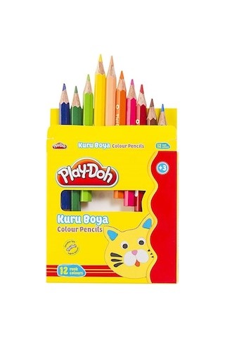 Play-doh 12 Renk Yarım Boy Kuruboya Ku002