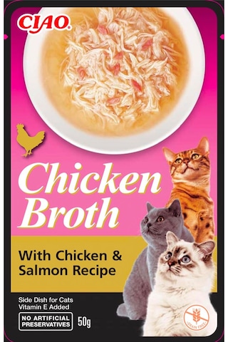Ciao Broth Tavuk Sulu & Somonlu Yetişkin Kedi Çorbası 50 G