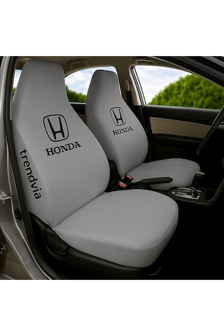 Honda Uyumlu Gri Renk Penye Kumaş Oto Koltuk Kılıfı Takımı Ön Ve Arka Servis Kılıfı Seti