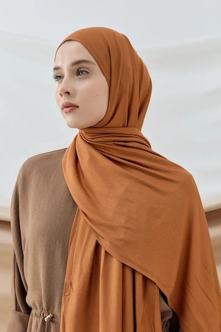 Silk Home Aminenesil Modakaşmir Kiremit Renk Penye Şal Bordo