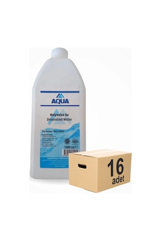Aqua Deiyonize Su Distile Su 1 Lt - 16 Adet 1 Koli