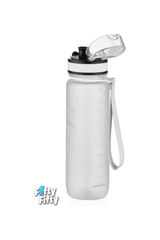 Uzspace 500 Ml Kaydırmaz Maksimum Tutuş Destekli Tritan Su Matarası -ffuz1215 Beyaz