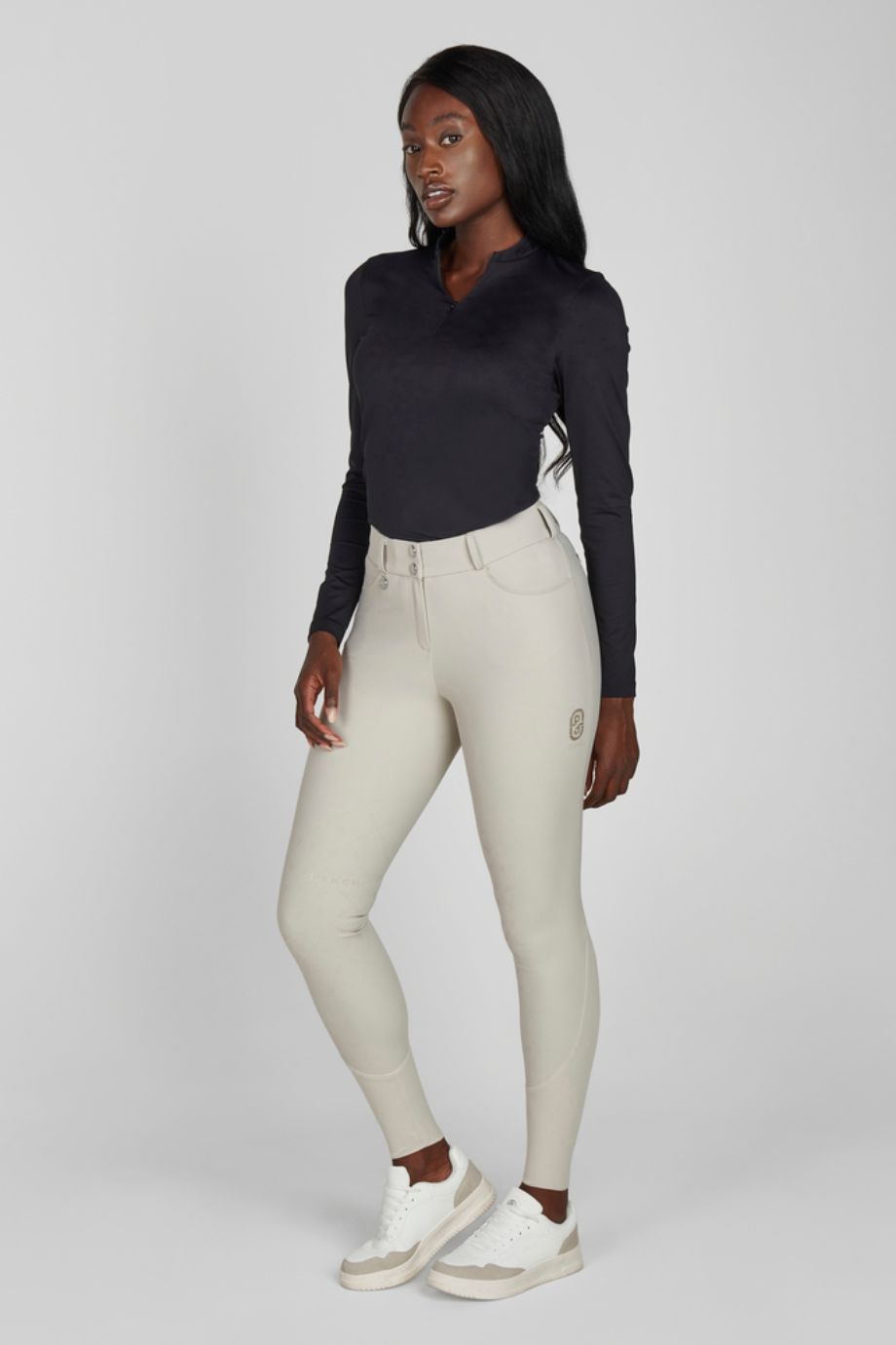 Pikeur Ceelina 4523 Griptec Knee Ss26 Lüks Kadın Binici Taytı Gri