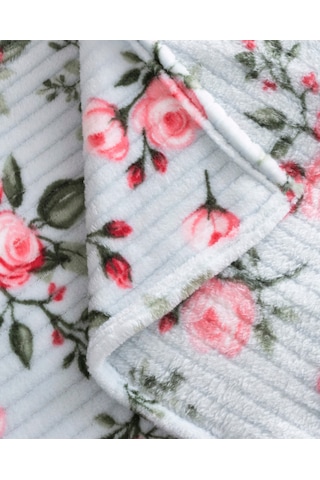 Diadora Wellsoft Fitilli Çiçekli Battaniye Pembe Güller Pembe Güllü