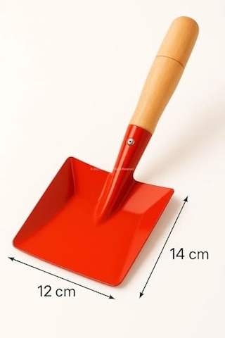 Mini Saplı Bahçe Küreği, Renkli Metal Başlık, Ahşap Sap, Hobi Bahçesi, Hayvan Yemi Verme, Çocuklar İçin Güvenli, Saksı Toprağı Taşıma, Mini Boy, Hafif Ve Dayanıklı Çok Amaçlı Bahçe Küreği