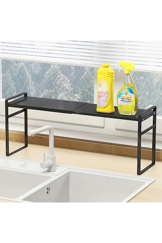 Trendooze 1 Adet Mutfak Penceresi Rafı Slim Metal Baharatlık Siyah Uzayabilir Gaojunshop01 Siyah