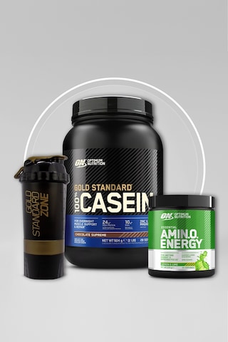 Casein Gs Rev Çikolata Aromalı 924g 28 Servis-optimum Nutrition Amino Energy Limon & Lime 270g 30 Servis 2'li Set Çikolata