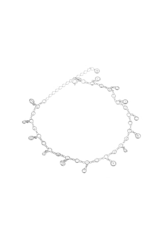 Brezza Lusso Jewelry Sallantılı Full Taşlı Su Yolu Gümüş Kadın Ayak Halhal Gümüş