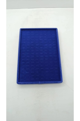 Süet Kumaş Lacivert Renk 24/17 Cm Batırmalı Piercing - Küpe Tablası