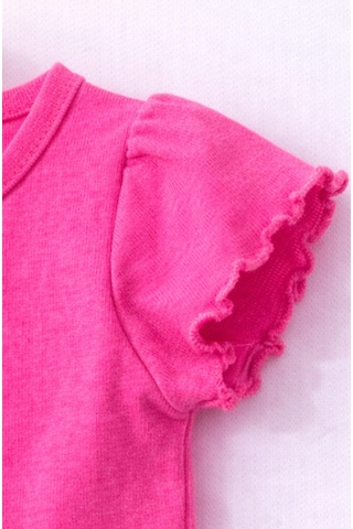 For My Baby Fitilli Kumaş 2 Li Kız Bebek Takım Şortlu Yazlık Pembe1
