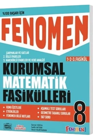 Fenomen Okul Yayınları 8. Sınıf Matematik Fasikülleri 1-2-3