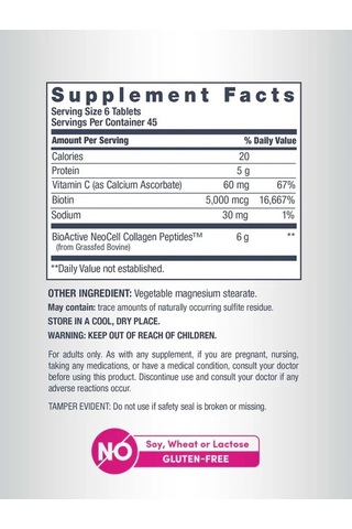 Grassfed Collagen Peptides 270 Tablet