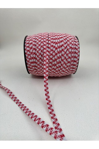 Paşateks 8 Mm Desenli Renkli Tres Lastik-5 Metre-kırmızı