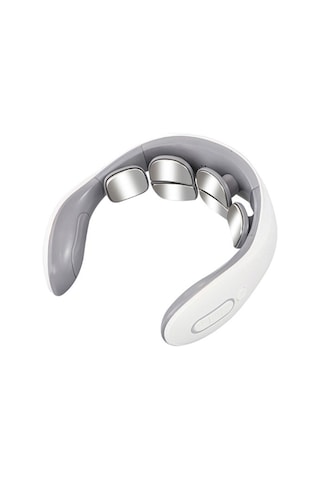 Leezsing Boyun Isıtmalı Masaj Aleti Elektrikli Pluse Masaj Aleti Boyun Omuz Ağrısı Giderici Kadınlar Erkekler İçin Kasları Rahatlatır Beyaz