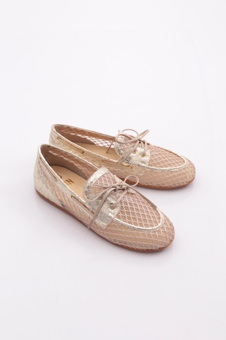 Dgn B0048 Kadin Oxford Ayakkabi Altın