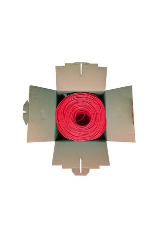 Powergate Cat6-box-re, 23awg, 0,57mm, Utp, Cat6 Kablo, 305m, Kırmızı