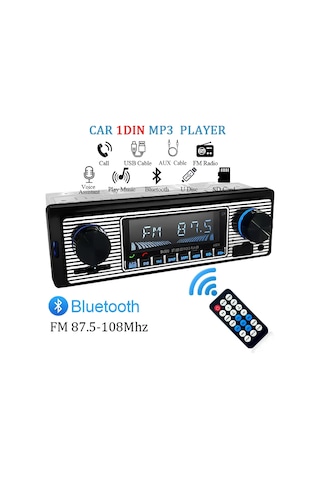 Liangmei Hippcar Araba Radyo 1 Dın Stereo Fm Bluetooth Mp3 Audio