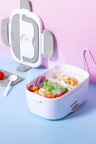 Kochler Elektrikli Yemek Isıtıcısı - Yemek Termosu - 1.5 Litre -yemek Matarası Beyaz