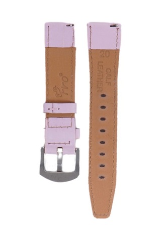 Fro Lw38-43 20 Mm Hakiki Deri Düz Pembe Kordon Silver Toka