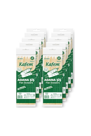 Kafem Adana Çöp Şiş Ekstra 35 CM 25 Li x 10 Paket